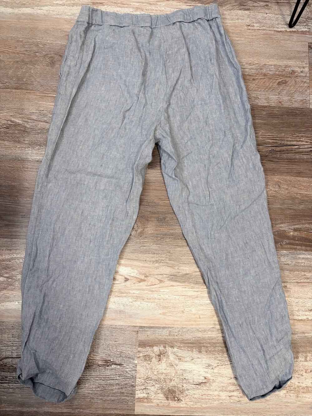 J. Jill PureJill Linen Pull-On Pant in Size small light Blue denim